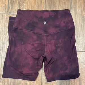 Lululemon Align Leggings Red Tie Dye